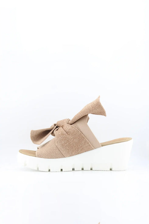 Bernie Mev Bow Accent Platform Slide